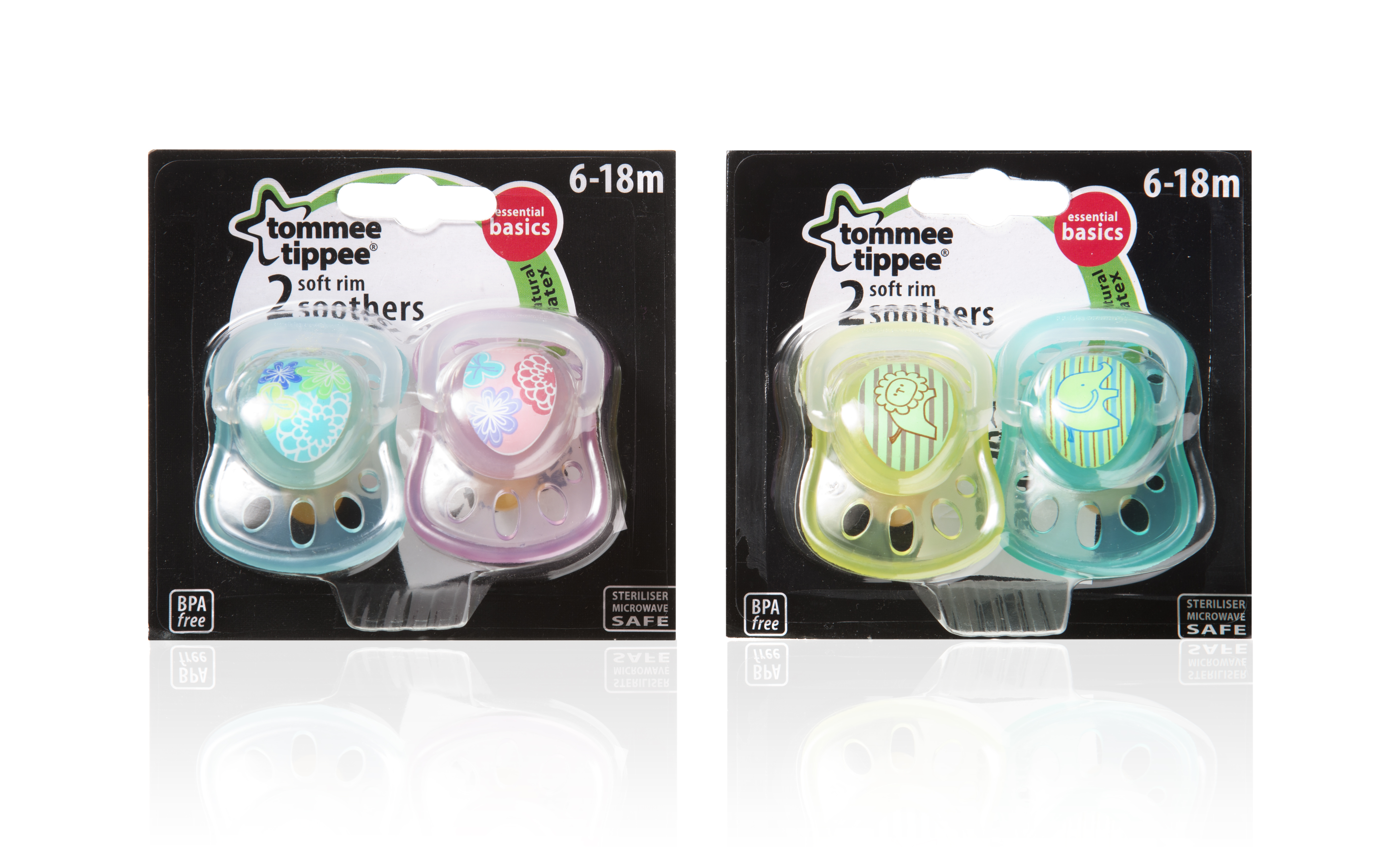 Tommee tippee top soft rim soothers